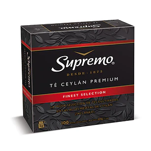 Te Negro Supremo Ceylan Premiun 100 Bolsitas