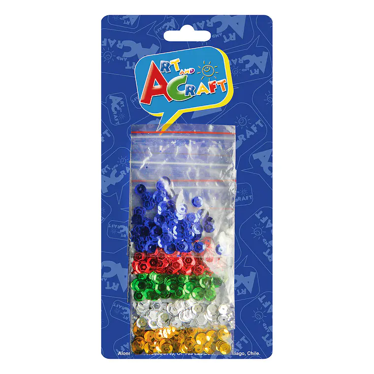 Lentejuelas Col Basicos Bolsa 2Gr 5Uni Art & Craf 1