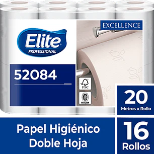 PAPEL HIGIENICO ELITE PROFESSIONAL DH 16 ROLLOS X 20 MTS 