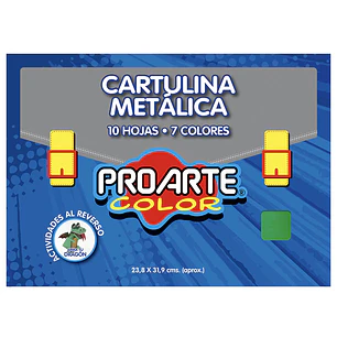 Carpeta C/Papel Cartulina Metalizada 10 Hj Proarte