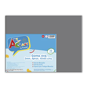 Goma Eva 40X60 Cm Gris Art & Craf Unidad