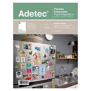 Papel Magnetico Inkjet A5 Papel Mate 3 Hojas Adetec