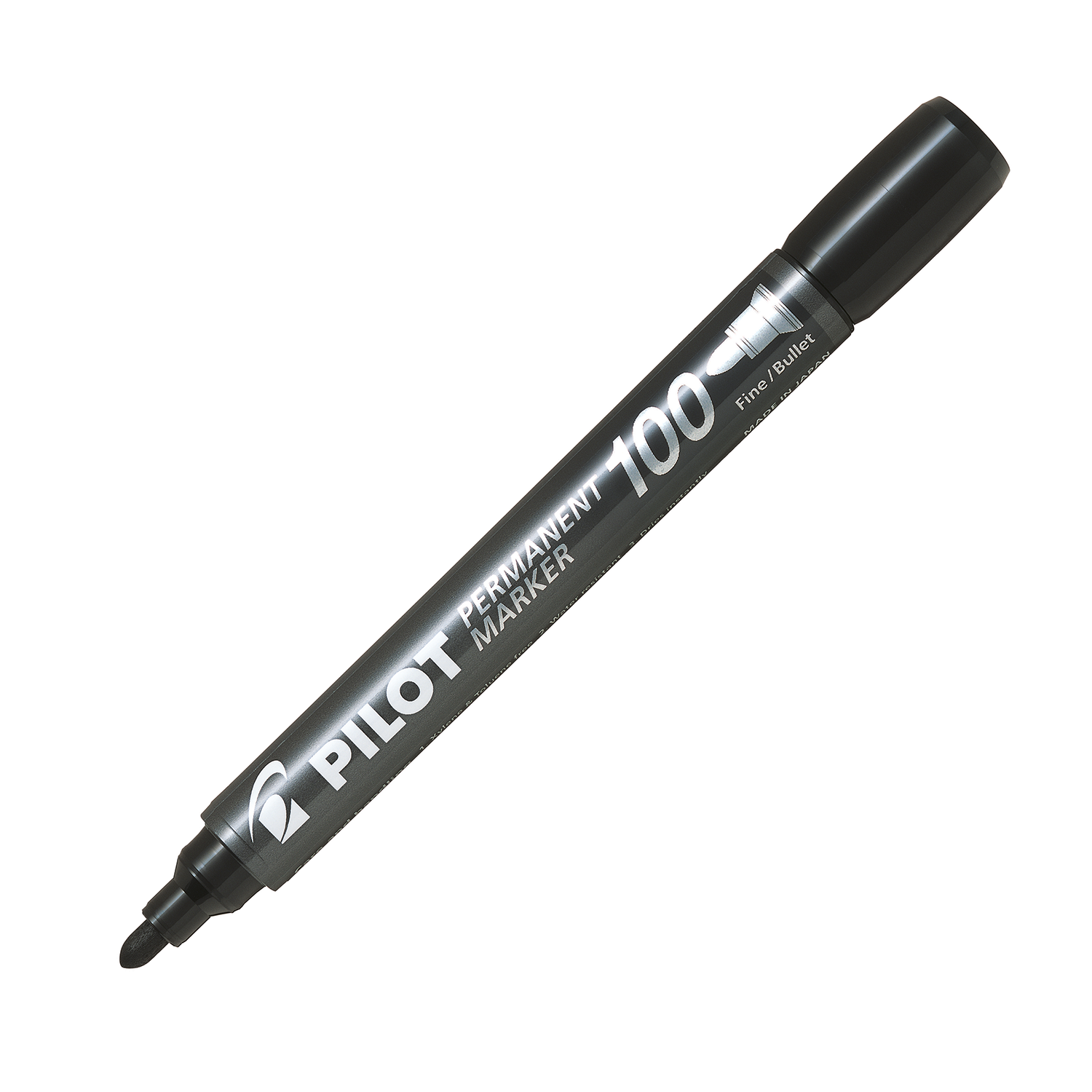 Marcador Permanente Desechable Negro Punta Biselada Pilot