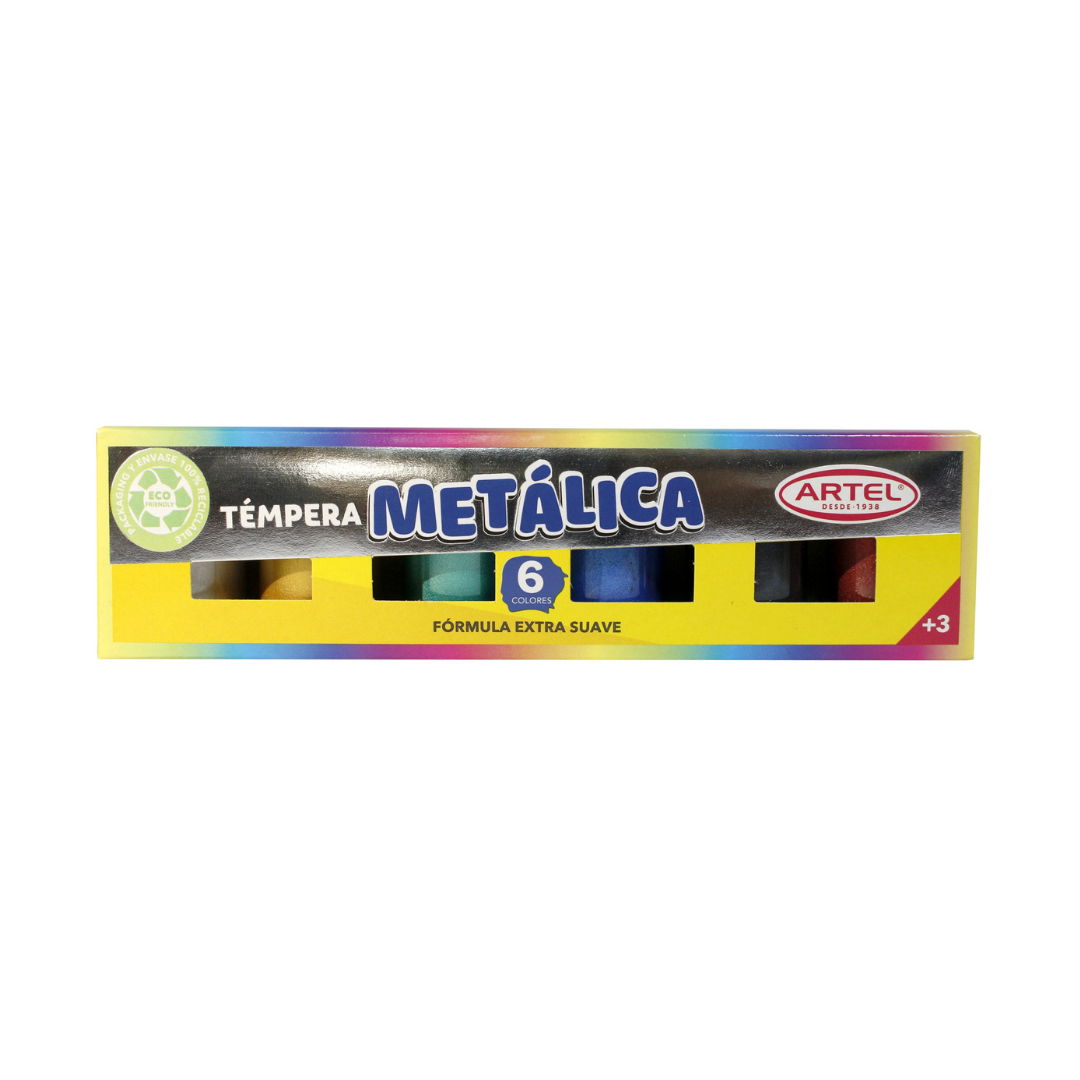 Estuche Tempera Metal Artel 6 Col 15 Ml