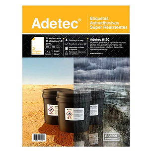 Etiq.Ink./Laser Super Resisten Adetec Adetec 216X138Mm 25Hj