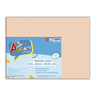 Goma Eva 40X60 Cm 2Mm Piel Art&Craft Unid Pliego