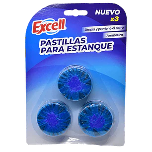 PASTILLA PARA ESTANQUE X 3 UNID EXCELL X24