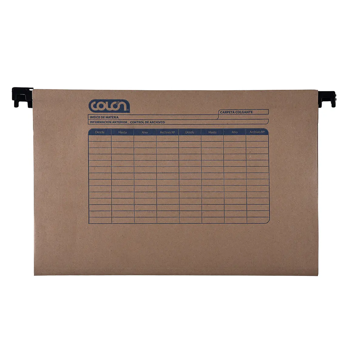 Carpeta Colgante Colon Kraft B/Plastica 1