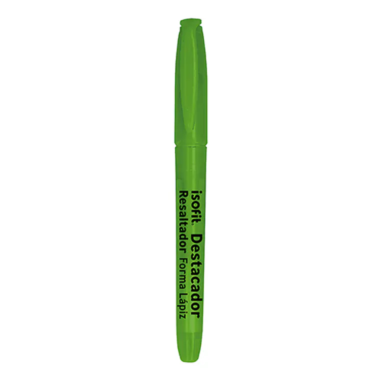 Destacador Forma Lapiz Isofit Verde 1