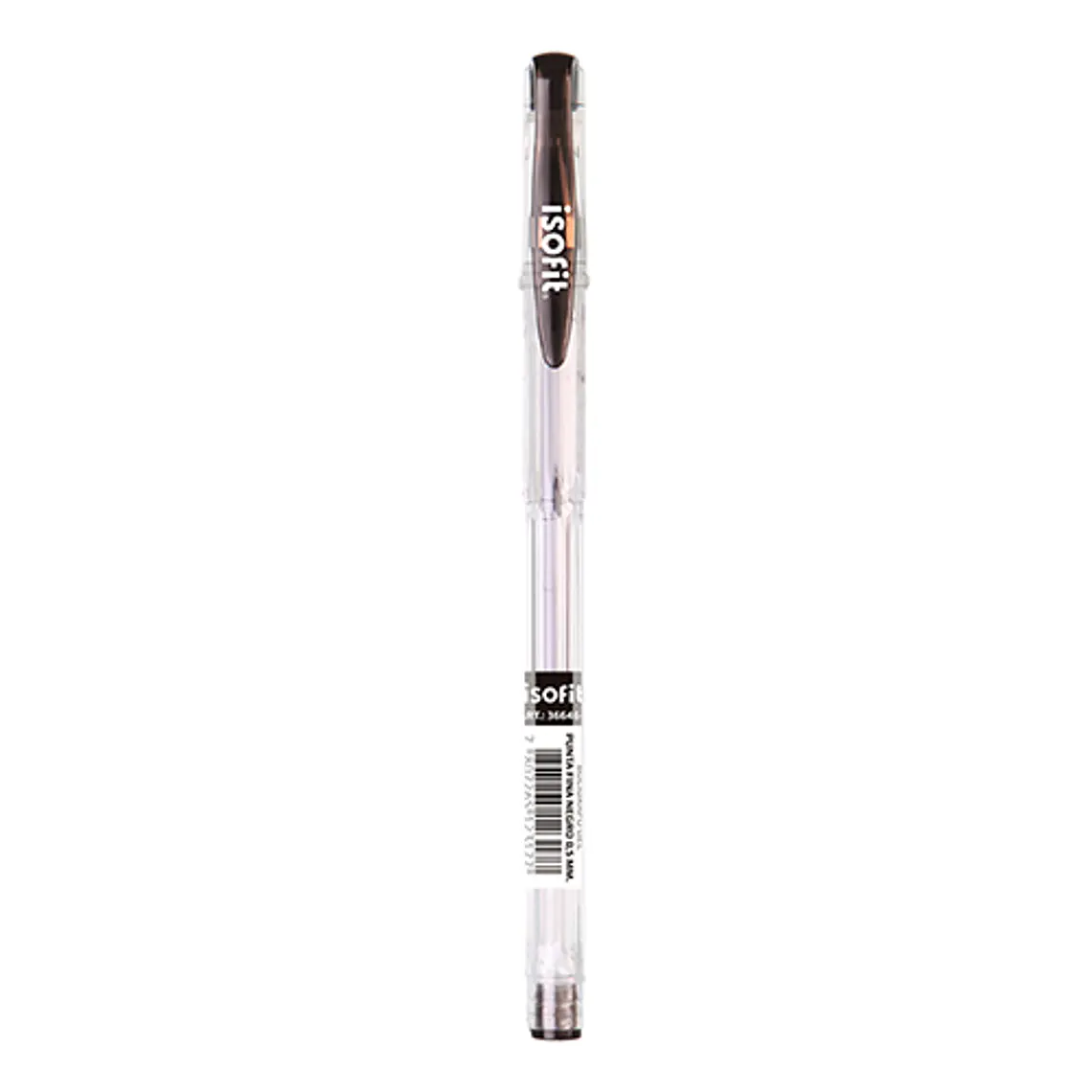 Boligrafo Gel Punta Fina 0.5Mm Negro Isofit 1