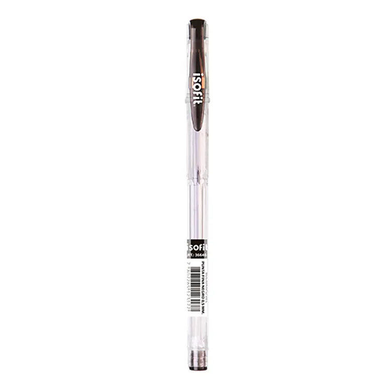 Boligrafo Gel Punta Fina 0.5Mm Negro Isofit 1