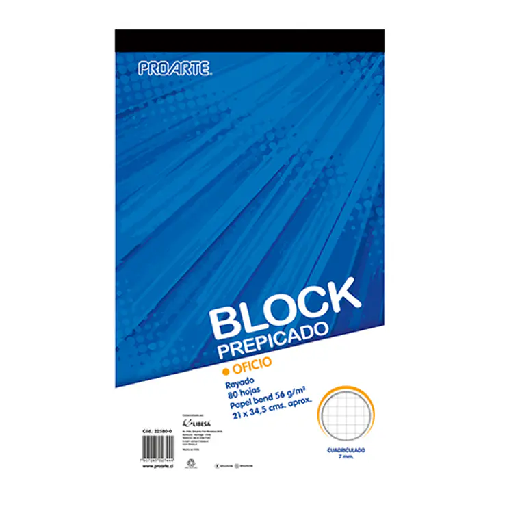 Block Prepicado Proarte Oficio 80 Hj 7Mm 1