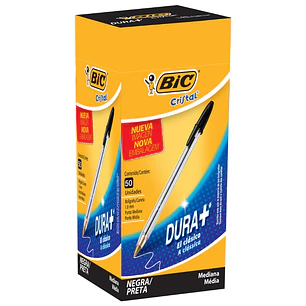 Boligrafo Lapiz Pasta Punta Media 1.0 Negro Bic 50 Und
