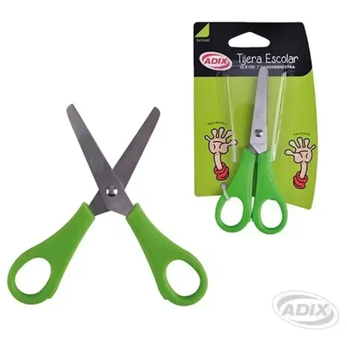 Tijera Escolar 13Cm Ambidiestro Adix 1