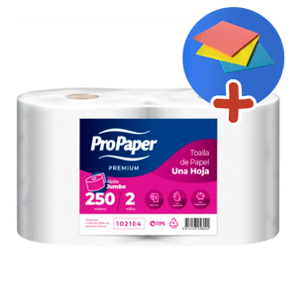 TOALLA DE PAPEL PRO PAPER JUMBO 250X2 1