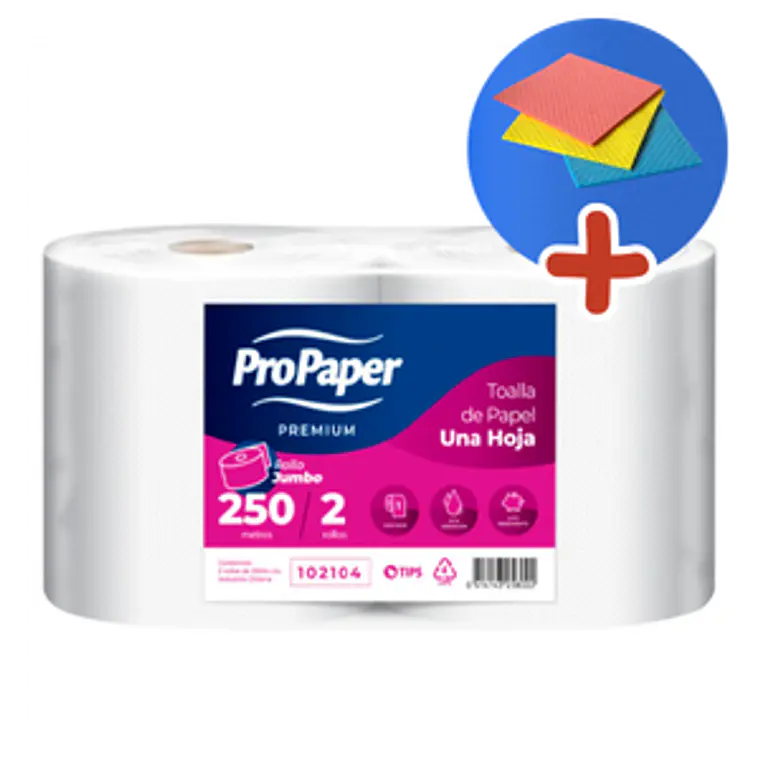 TOALLA DE PAPEL PRO PAPER JUMBO 250X2 1