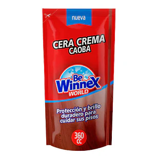CERA EN CREMA WINNEX ROJA CAOBA 360CC