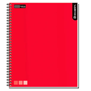 Cuaderno Univ One Color 100 HJ DMG 7 MM Rojo RHEIN