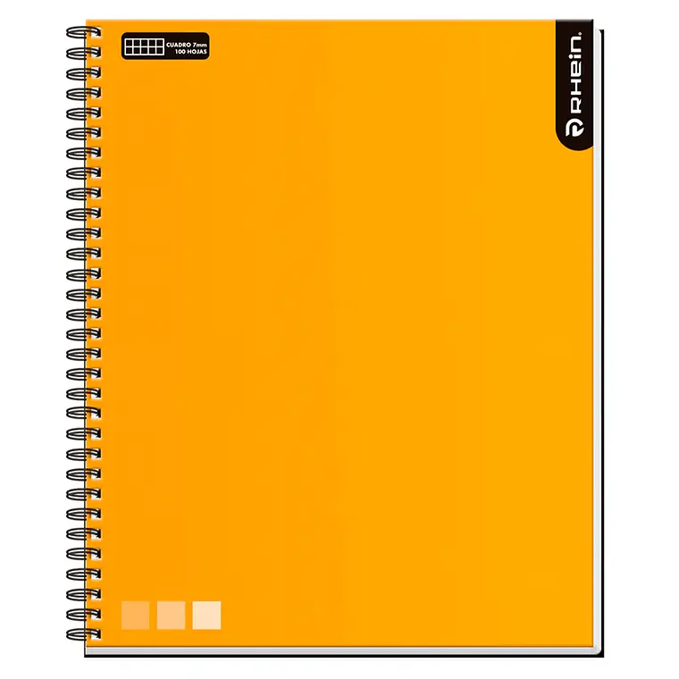 Cuaderno Univ One Color 100 HJ DMG 7 MM Amarillo RHEIN 1