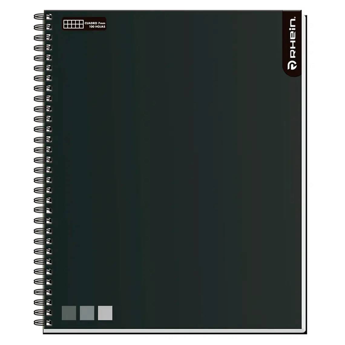 Cuaderno Univ One Color 100 HJ DMG 7 MM Negro RHEIN 1