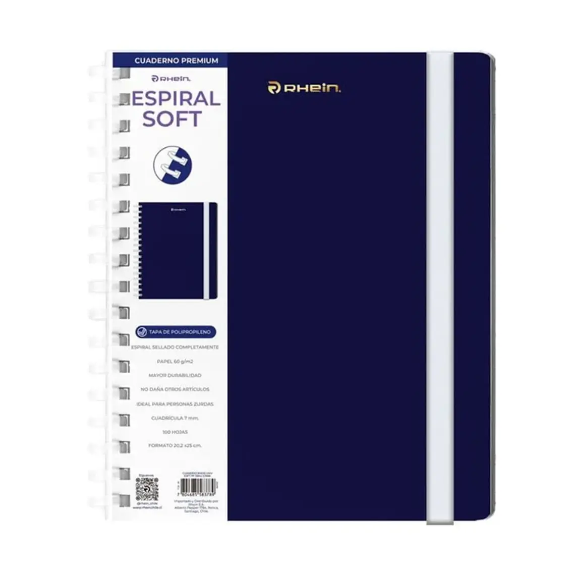 Cuaderno RHEIN Univ Azul Soft PP 100 HJ C7MM 1
