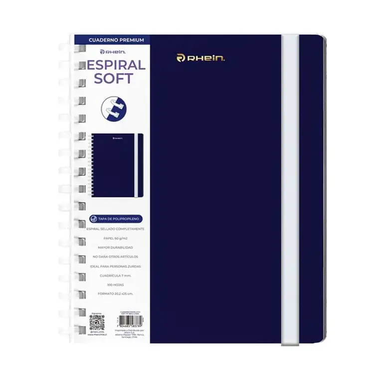 Cuaderno RHEIN Univ Azul Soft PP 100 HJ C7MM 1