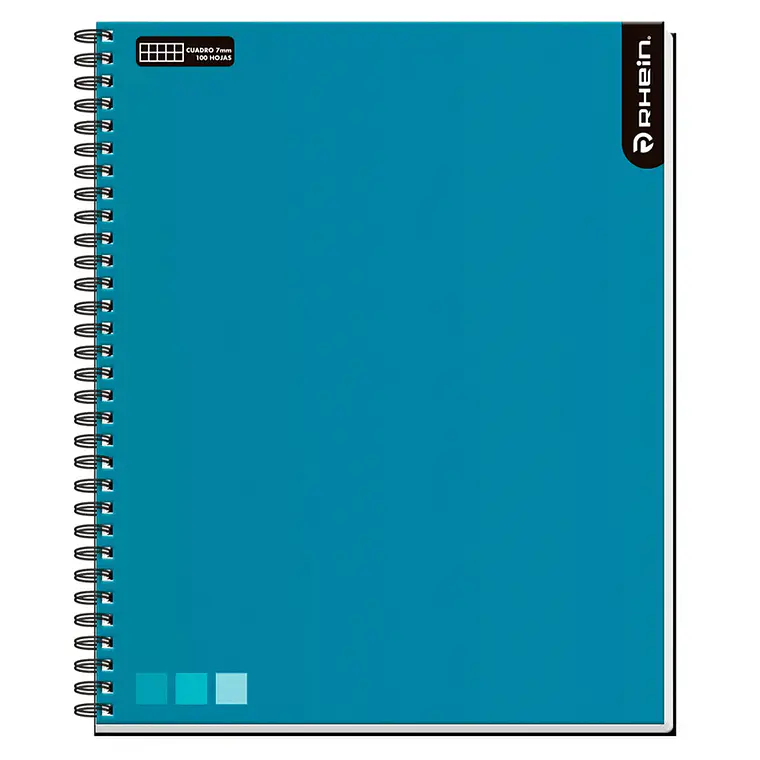 Cuaderno Univ One Color 100 HJ DMG 7 MM Celeste RHEIN 1