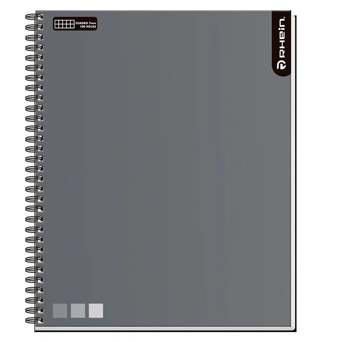 Cuaderno Univ One Color 100 HJ DMG 7 MM Gris RHEIN 1