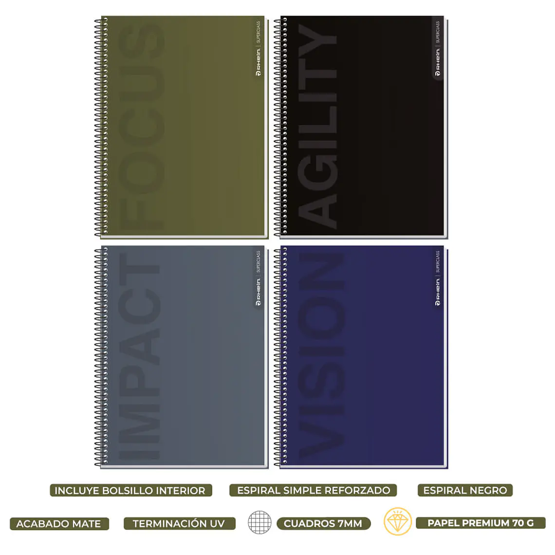 Cuaderno RHEIN Super Class Carta Neutral 120 HJ C7MM 5