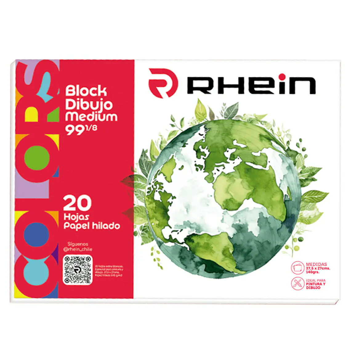 Block De Dibujo Medium RHEIN 99 1/8 20 Hojas 1
