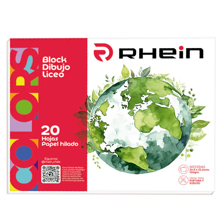Block De Dibujo Liceo RHEIN 60 20 Hojas 1