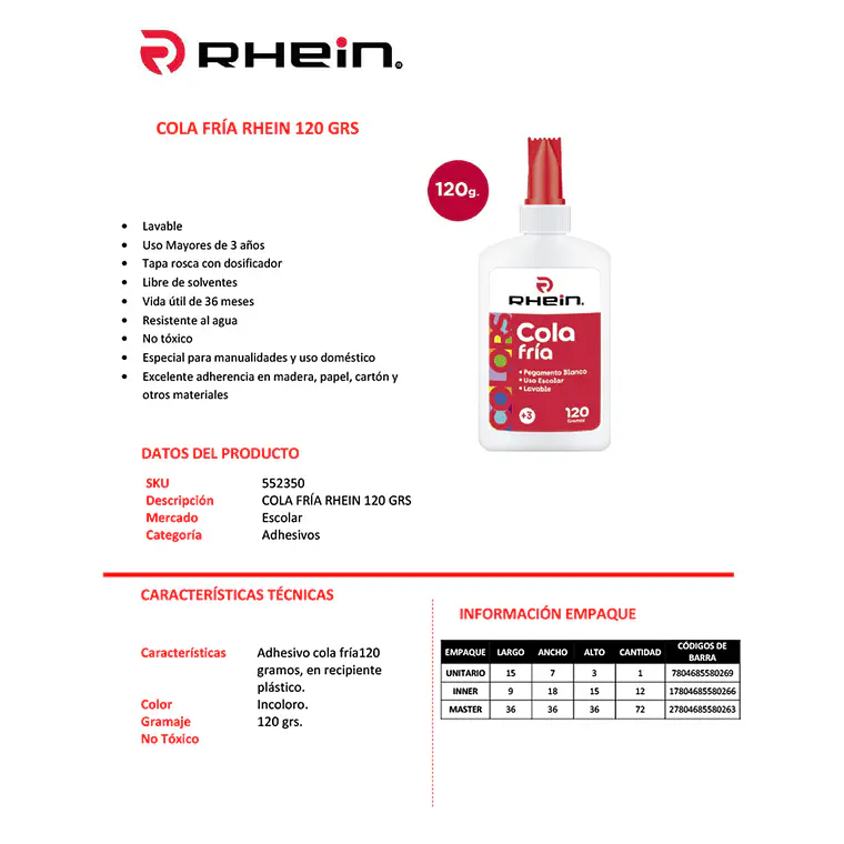 Cola Fria RHEIN 120 Grs 2