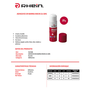 Adhesivo En Barra RHEIN 21 Grs