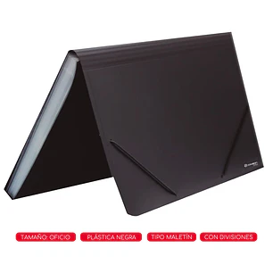 Carpeta Fuelle Con 12 Div Negra