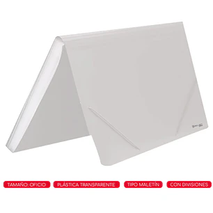 Carpeta Fuelle Con 12 Div Rayado Transp