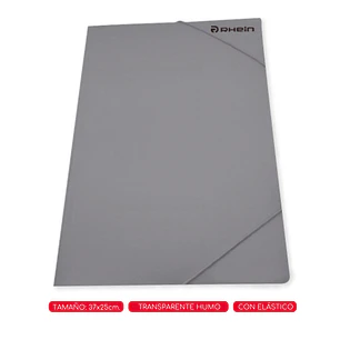 Carpeta Elástico PP Transparente Humo