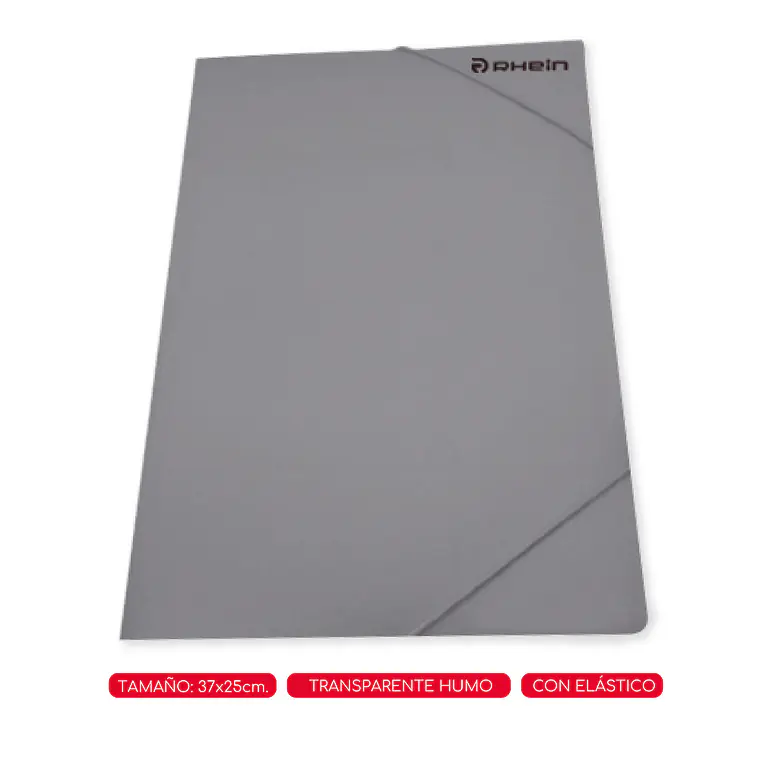 Carpeta Elástico PP Transparente Humo 1
