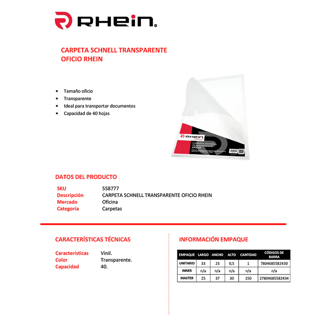 Carpeta Schnell Transp Oficio 3
