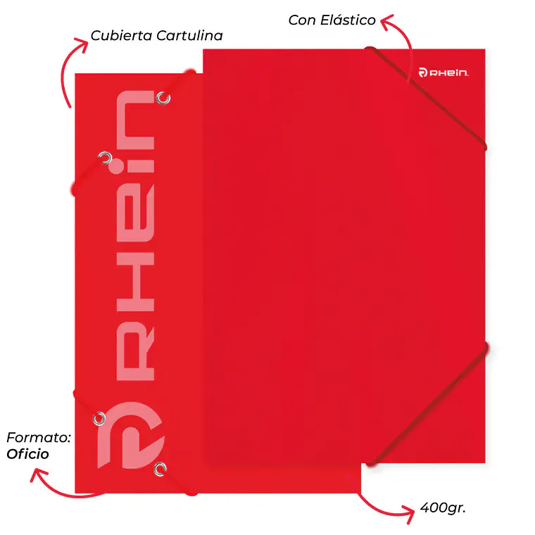 Carpeta C/Elástico Cartulina OF Roja 1