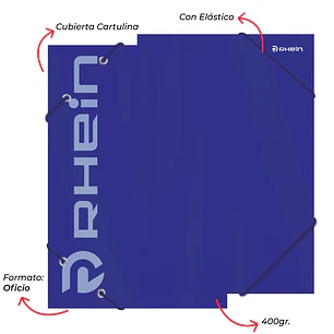 Carpeta C/Elástico Cartulina OF Azul