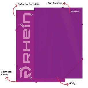 Carpeta C/Elástico Cartulina OF Morado