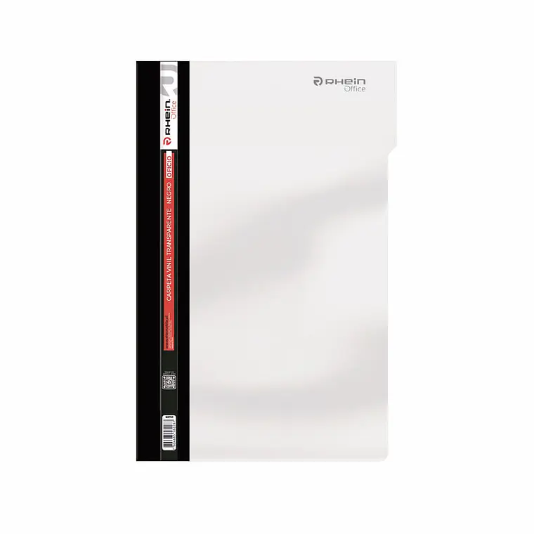 Carpeta Vinil Transparente Oficio Negro 1