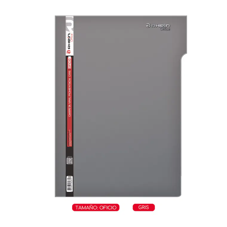 Carpeta Vinil Pigmentada Oficio Gris 1