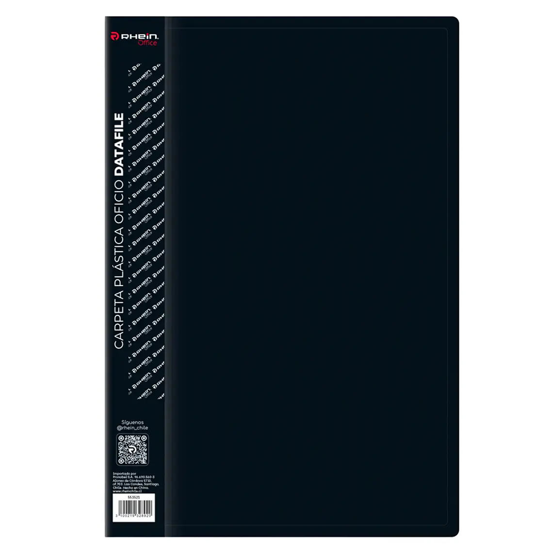 Carpeta Plástica Oficio Datafile Negra RHEIN 1
