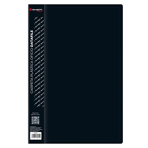 Carpeta Plástica Oficio Datafile Negra RHEIN