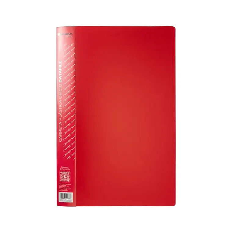 Carpeta Plástica Oficio Datafile Roja RHEIN 1