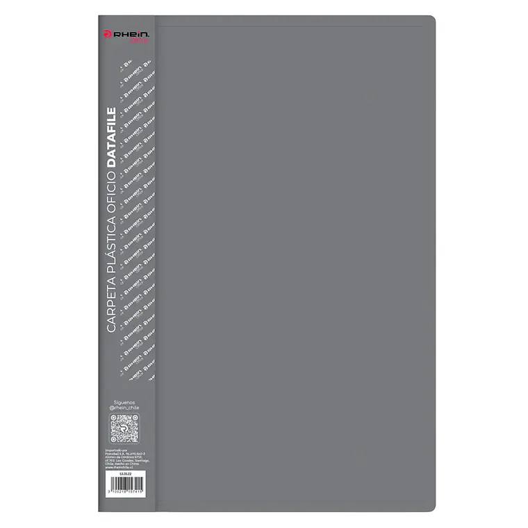 Carpeta Plástica Oficio Datafile Gris RHEIN 1