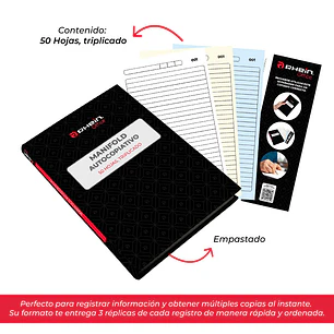 Libro Manifold Triplicado Autocopiativo