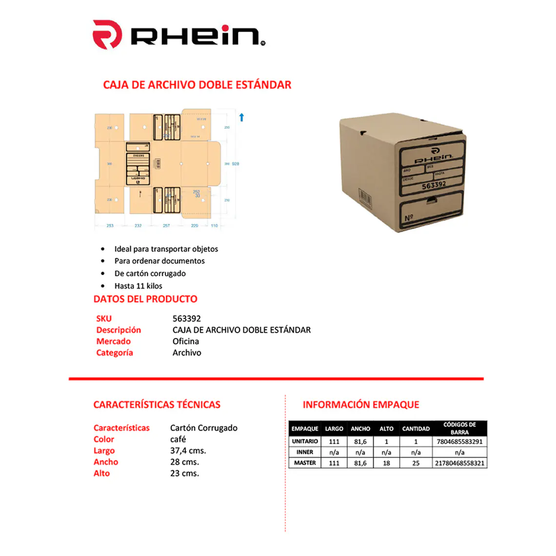 Caja De Archivo Doble Estandar 2