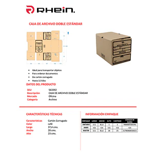 Caja De Archivo Doble Estandar